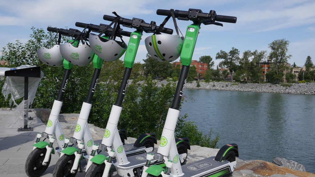 Electric scooters.