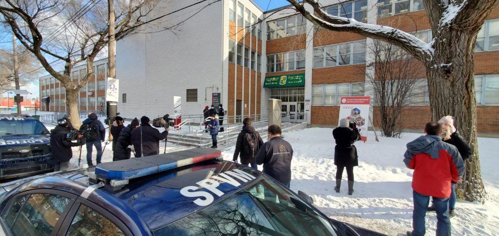 Montreal police JFK high school