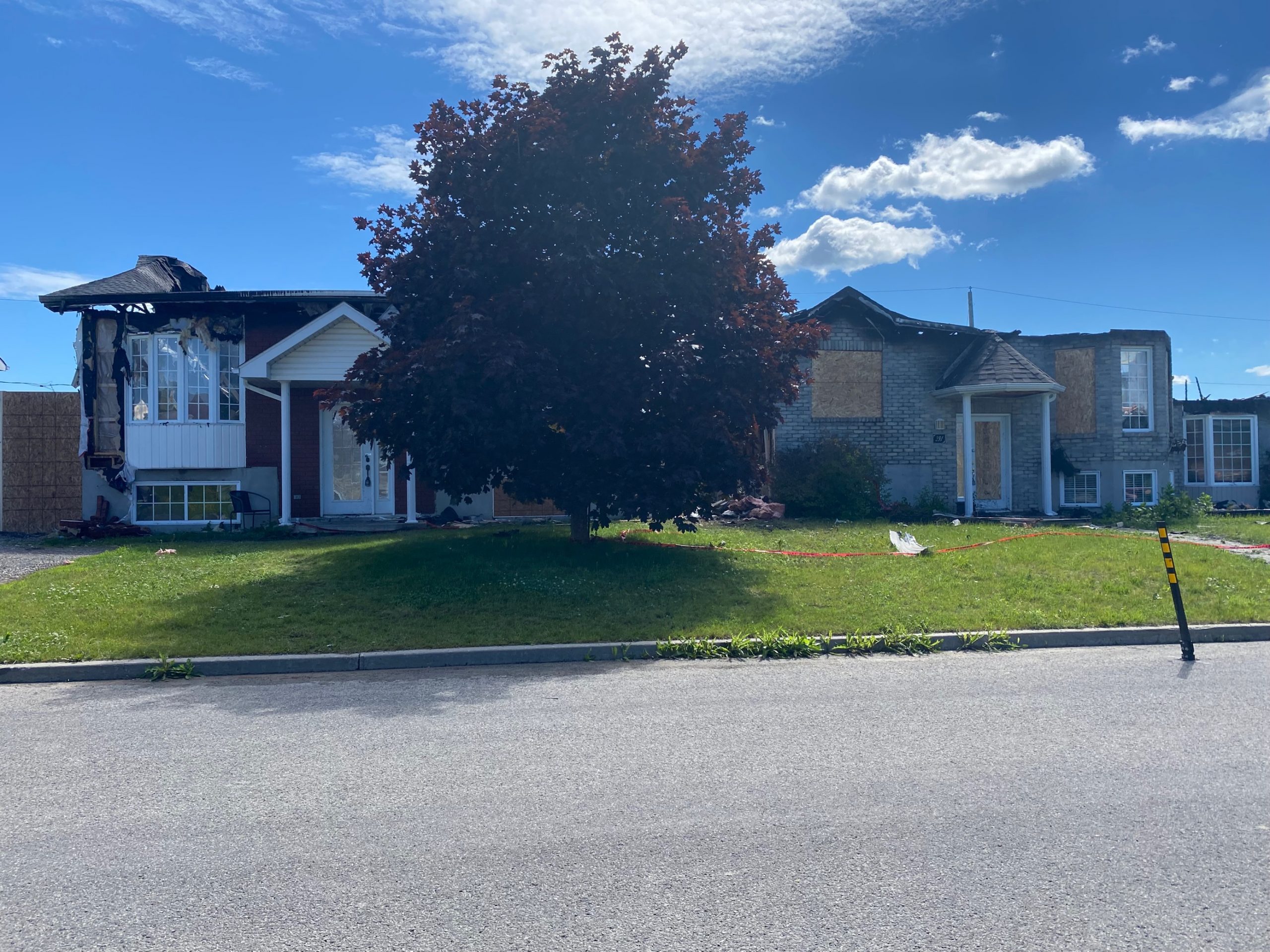 Home stuck by lightning