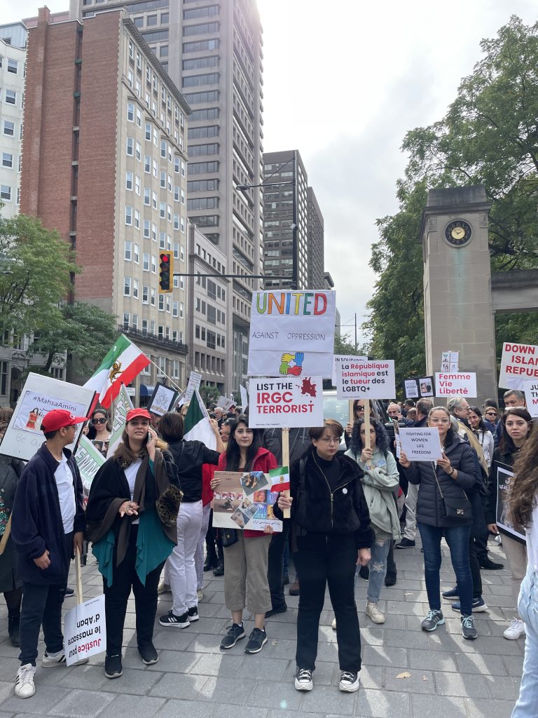 Global day of action for Iran in Montreal