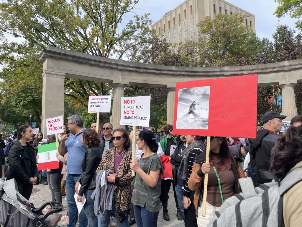 Global day of action for Iran in Montreal