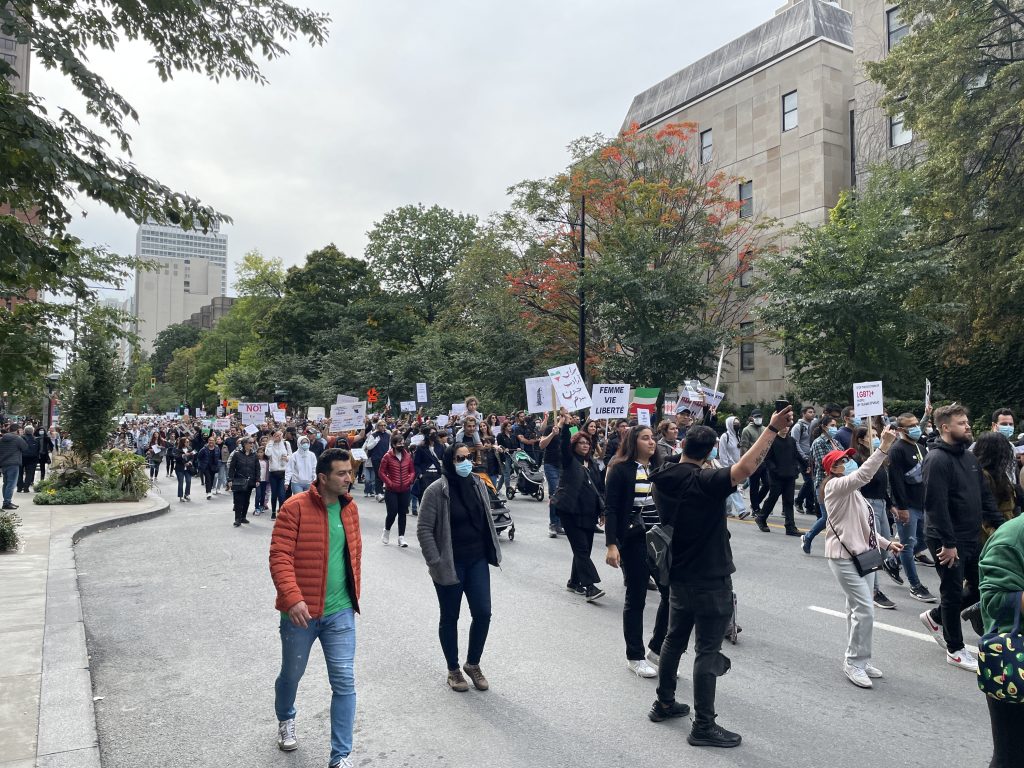 Global day of action for Iran in Montreal