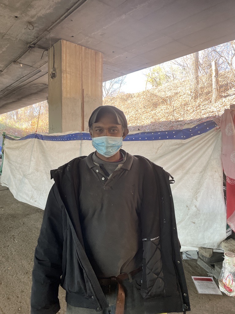 Resident of encampment under the Ville-Marie expressway