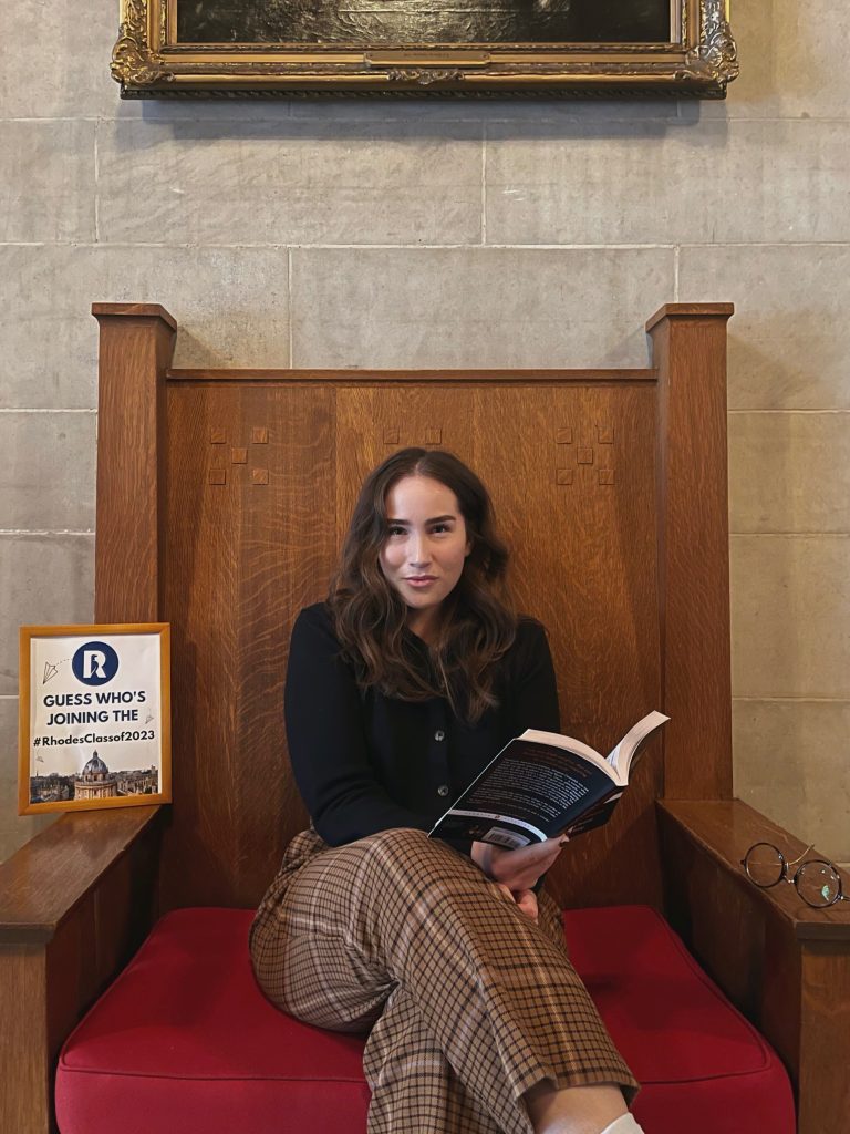 Woman sitting in chair