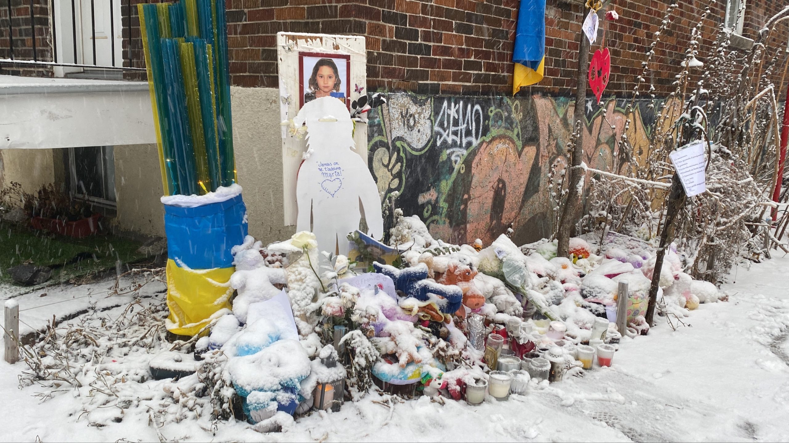 Montreal parents students walk to honour Ukrainian girl killed Maria Legenkovska