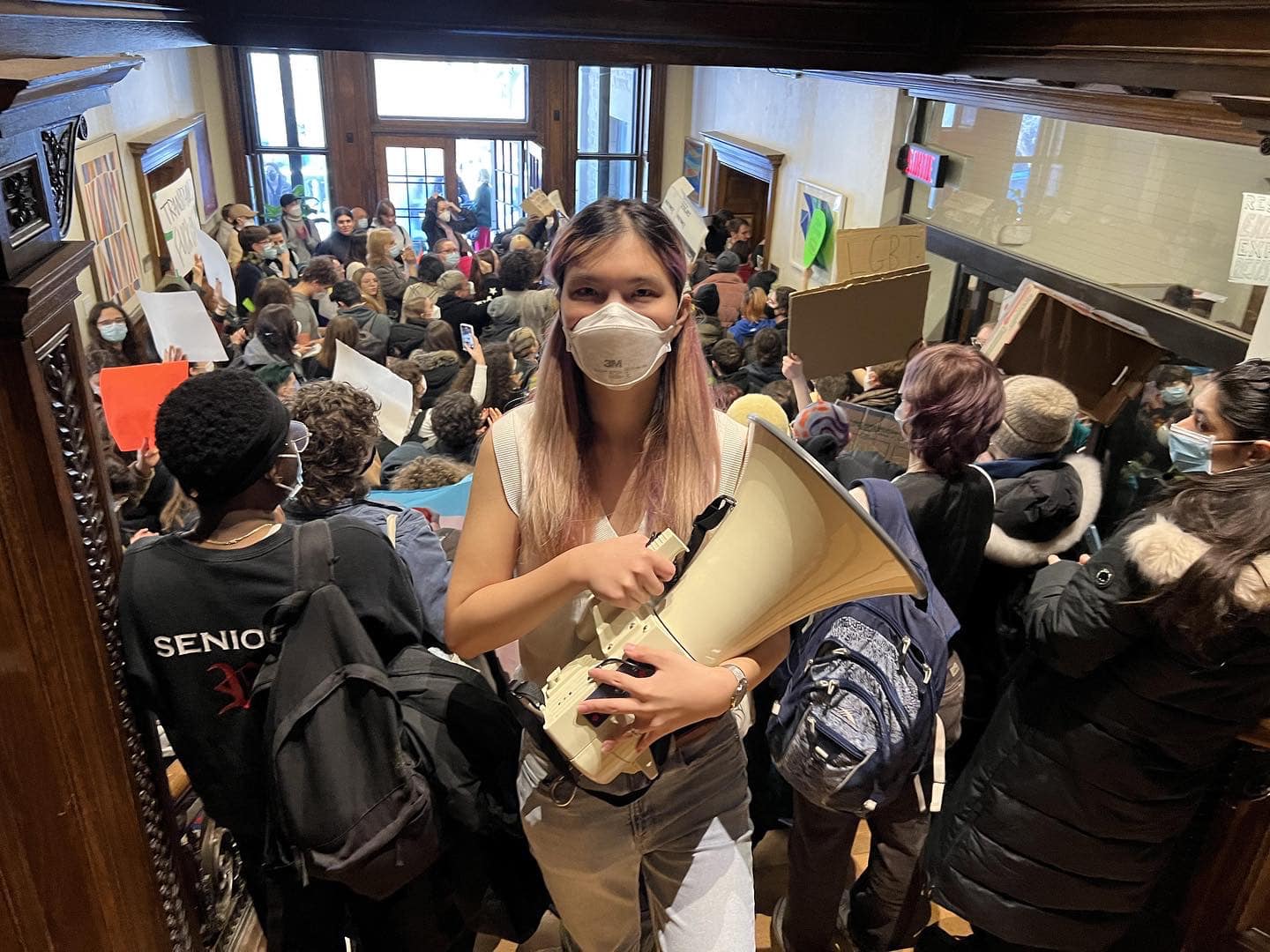 Students at McGill University in Montreal Protest Anti-Trans Speaker