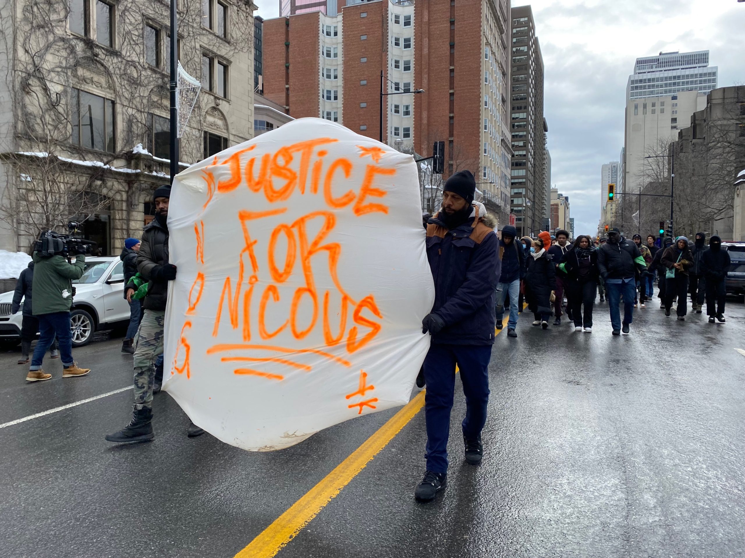 Demonstration for Nicous D’Andre Spring in Montreal Bordeaux jail death
