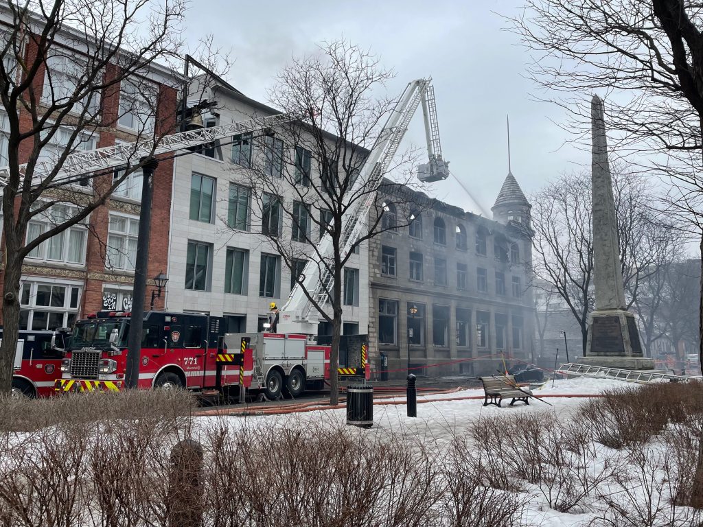 Montreal fire Old Port