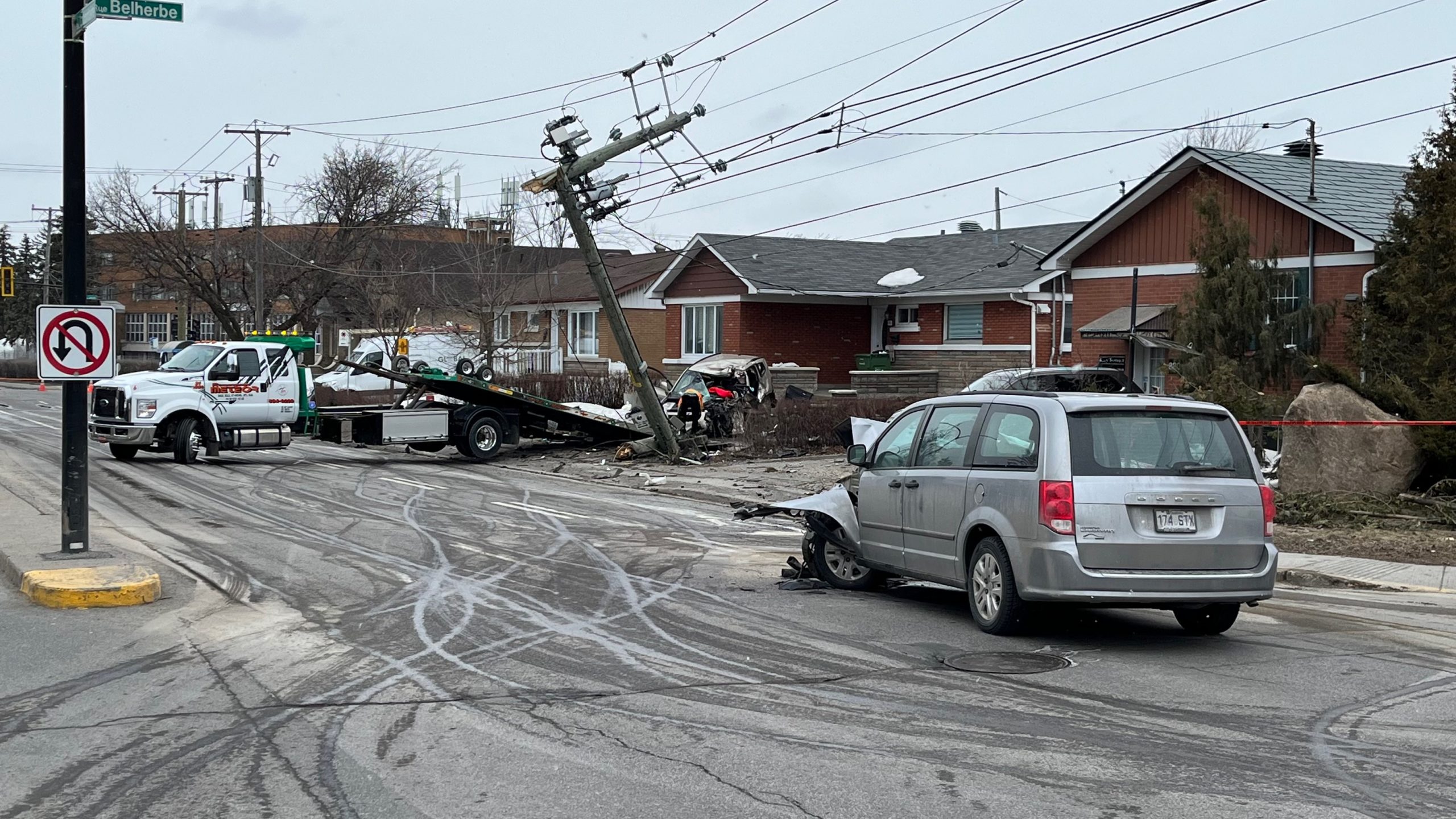 Montreal St-Leonard accidente automovilístico bebé herido