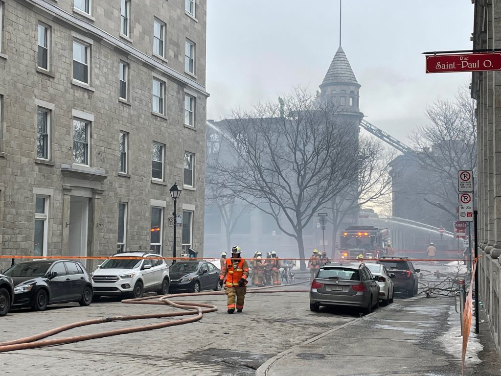 Montreal fire Old Port