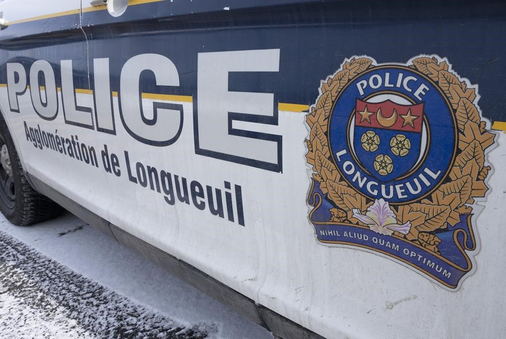 A close up of a Longueuil police car is seen