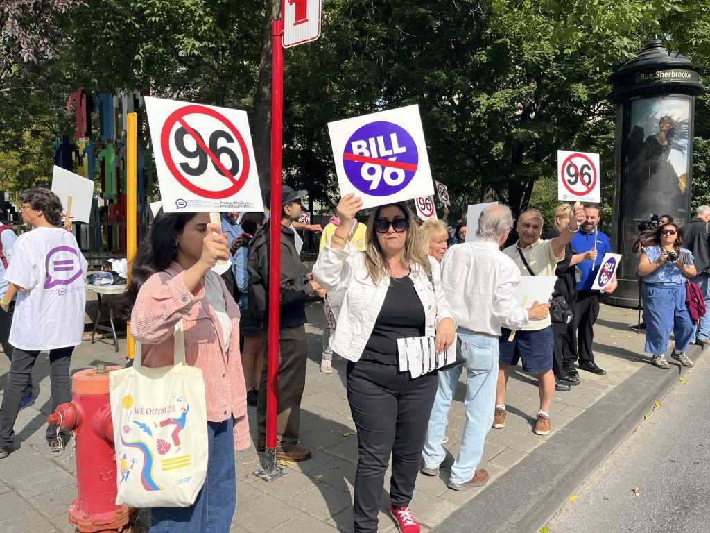 Bill 96 student protest Montreal