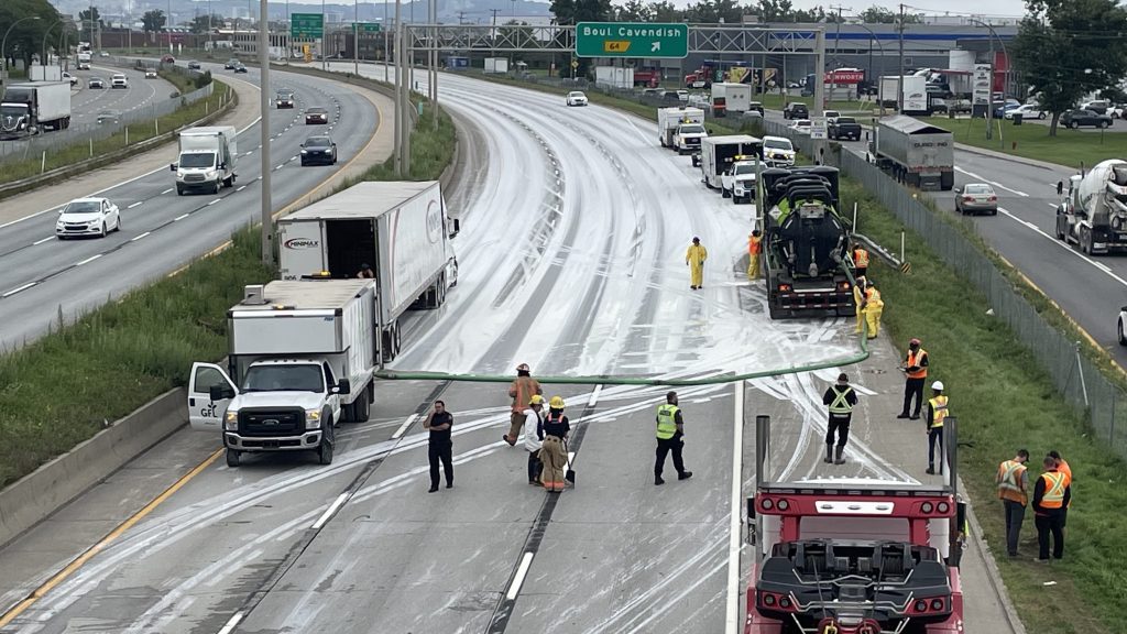 Highway 40 Eastbound reopens after truck spills load of paint