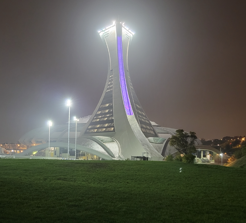 Montreal's Olympic Stadium lit up in 2022