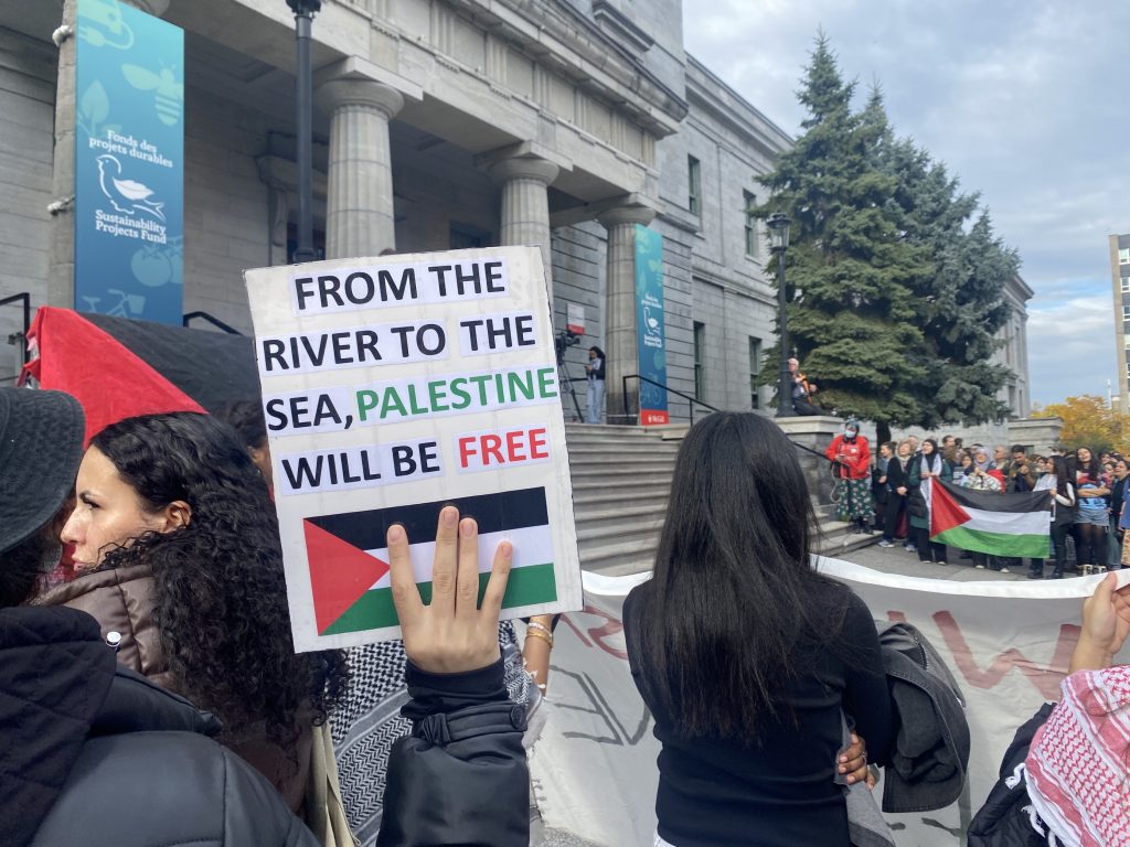 Montreal students rally to support Palestinians