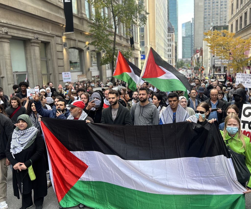 Pro-Palestinian Protest in Montreal