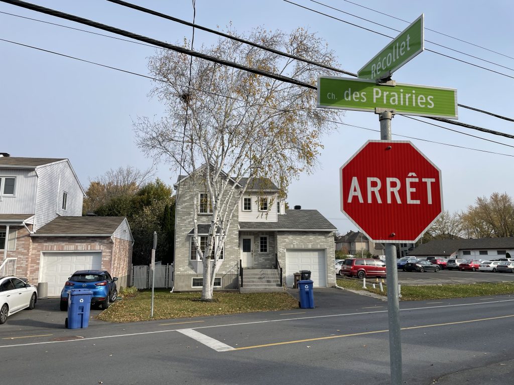 Chemin des Prairies in Brossard on Nov. 3, 2023. (CREDIT: Matt Tornabene, CityNews Image)