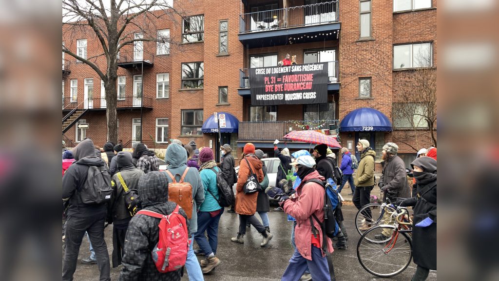 Montreal tenants protest Quebec housing bill in Parc-Ex