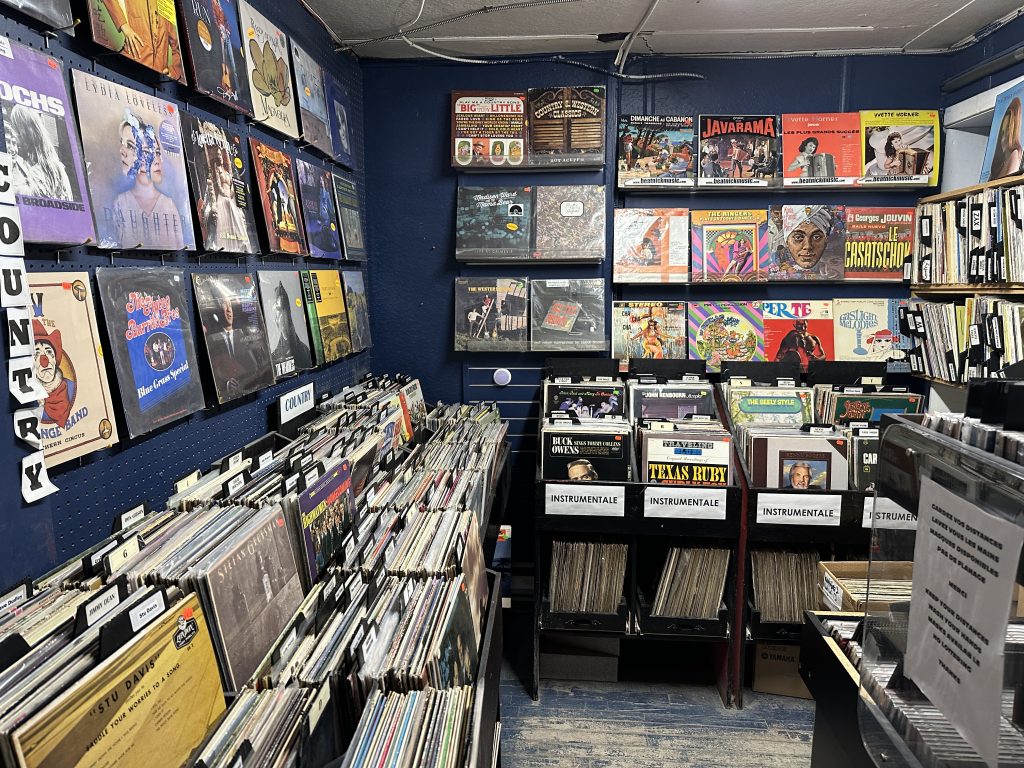 Records on display at Beatnick Records.