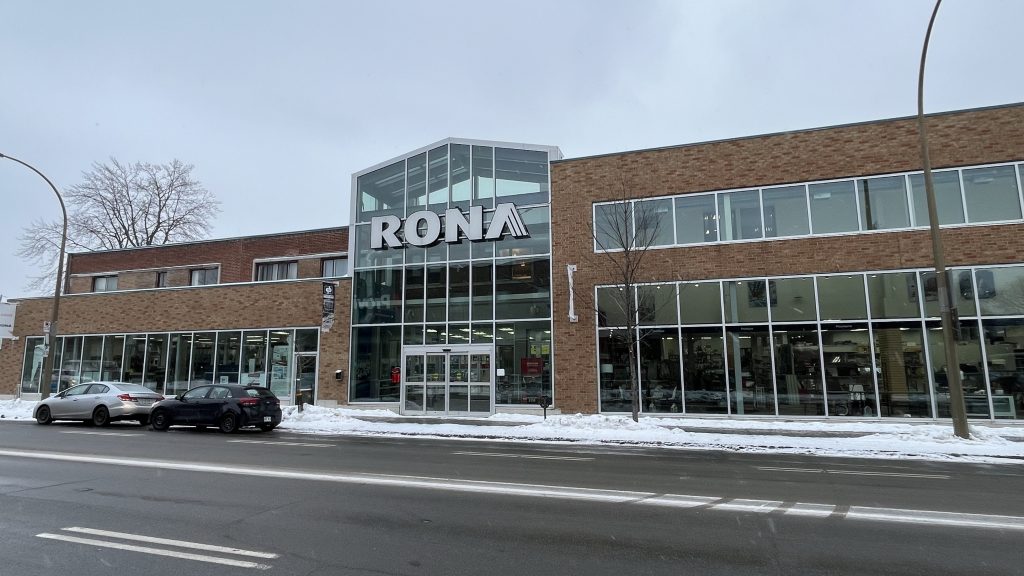 A Rona store is seen on the corner of Beaubien Street in Montreal