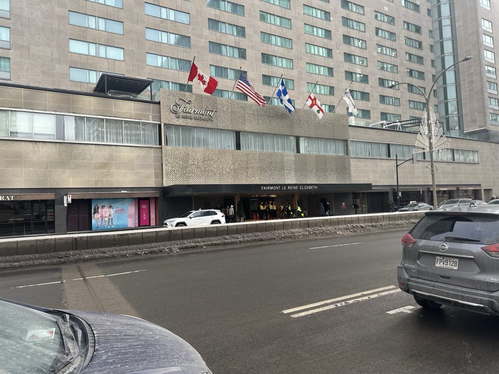 The Queen Elizabeth Hotel is seen in Montreal