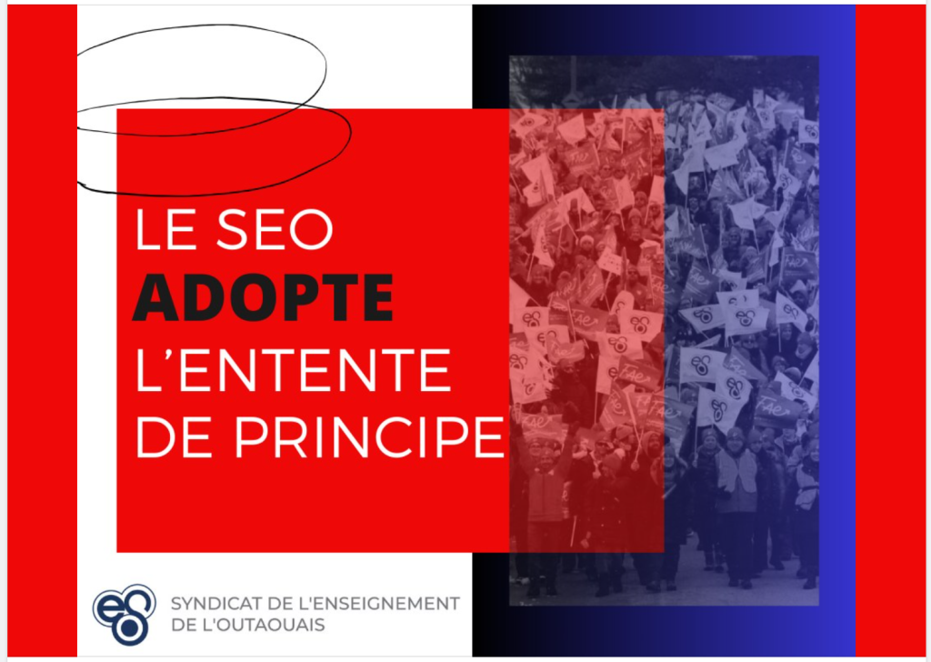 The SEO agreement in principle with the Quebec government is seen on a Facebook post, Jan.23 2024, Courtesy: Facebook