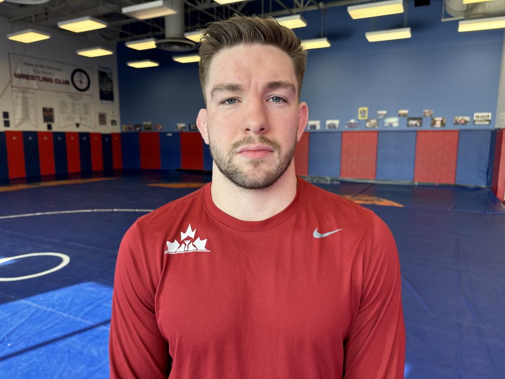 Alex Moore at the Y Reinitz Wrestling Centre, Montreal National Training Centre