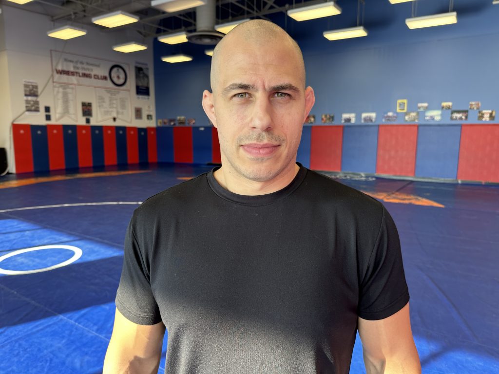 Wrestling coach David Zilberman at the Y Reinitz Wrestling Centre, Montreal National Training Centre