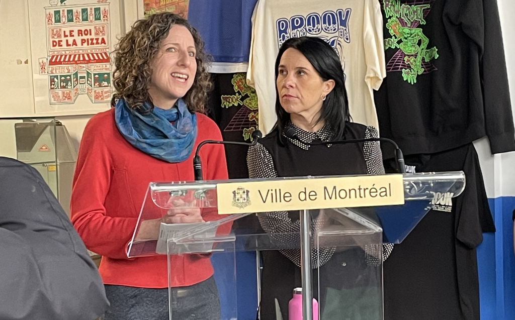 Marie-Andrée Mauger and Valérie Plante