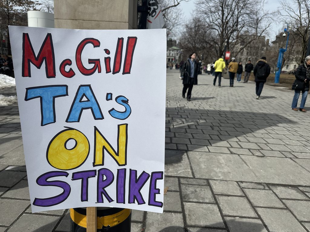 McGill University TAs 'not being taken seriously': striking for better salaries and conditions