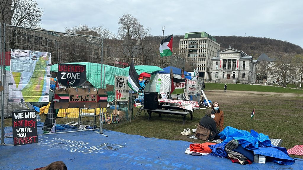 McGill University Montreal Gaza encampment Day 3