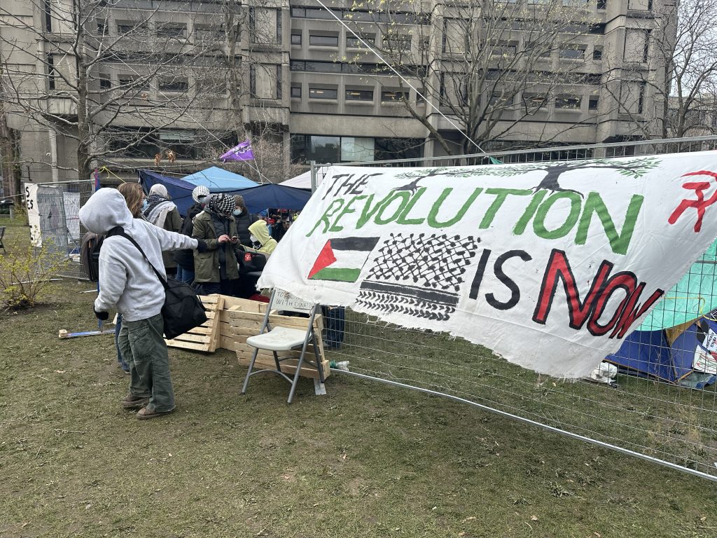 McGill University Montreal Gaza encampment Day 3