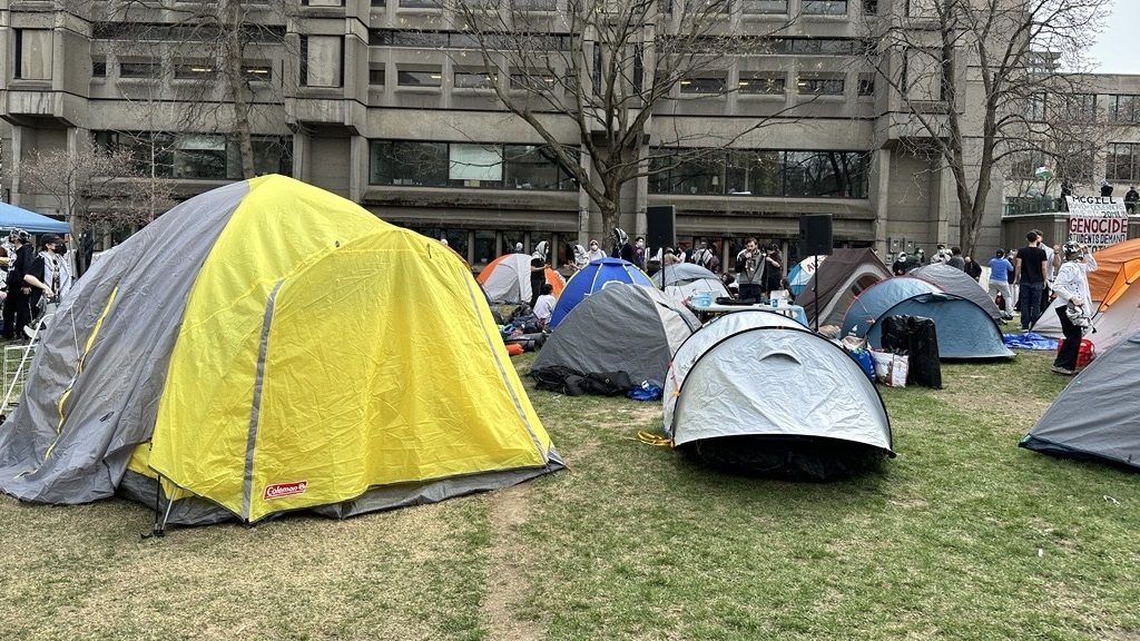 Pro-Palestinian protesters set up encampment at McGill University