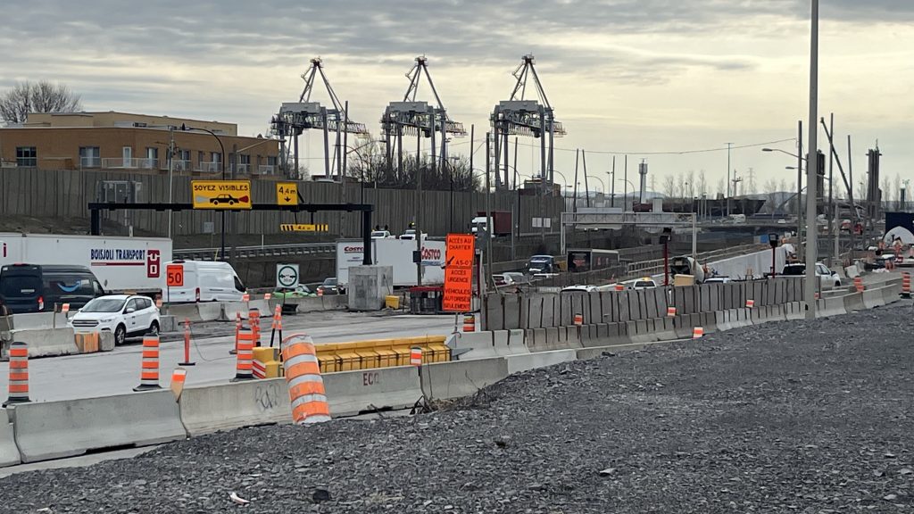 The Louis-Hippolyte-La Fontaine tunnel is seen under construction