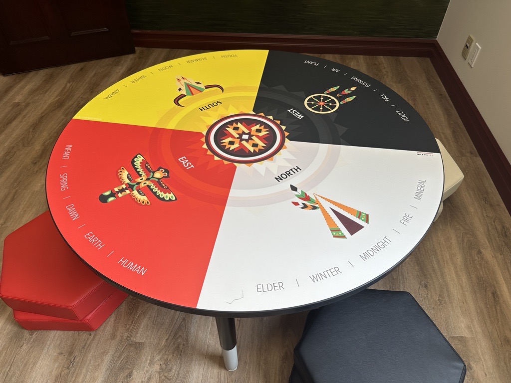A table is seen at the Native Montreal clinic