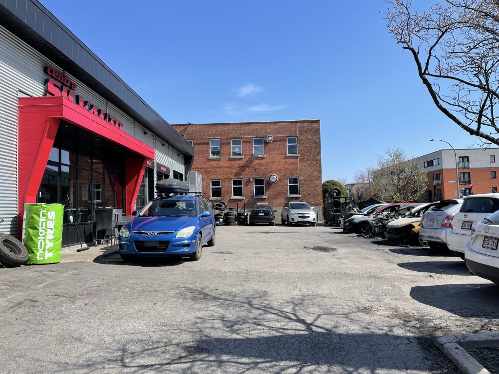 Several vehicles are damaged outside of Centre Silvauto in Montreal