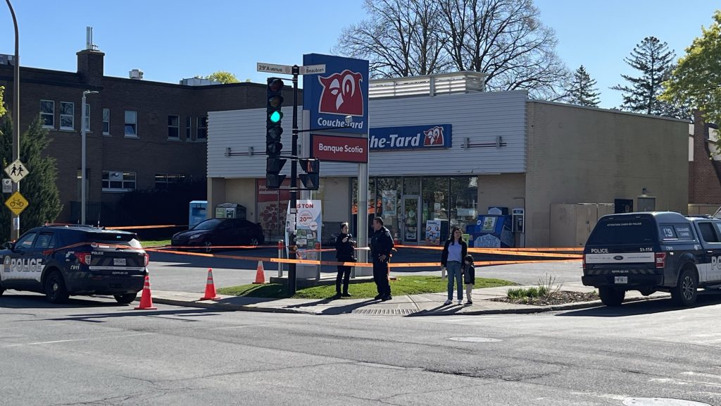 Scene of a stabbing in Rosemont-La-Petite-Patrie. Montreal police investigating. May 7, 2024. (Martin Daigle, CityNews)