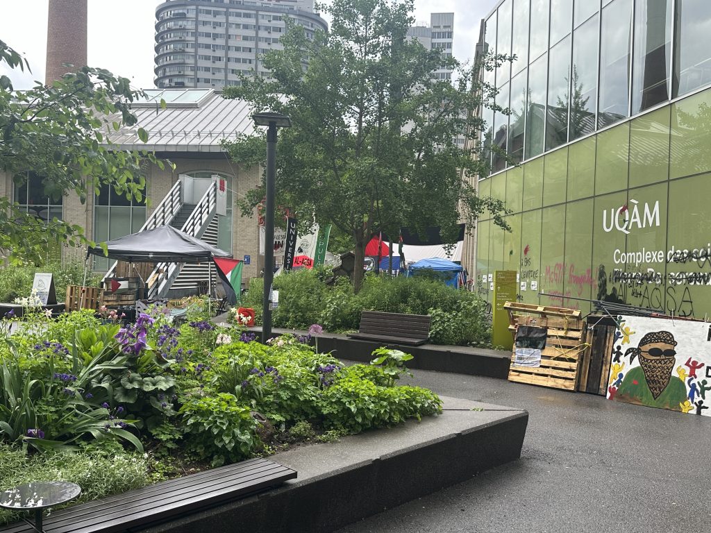 Day 16 of pro-Palestinian encampment at the Université du Québec à Montréal (UQAM) on May 27, 2024. (Credit: Alyssia Rubertucci, CityNews)