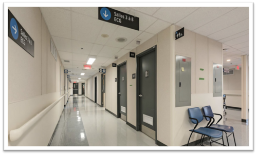 Rooms at the Lakeshore General Hospital modular ER.