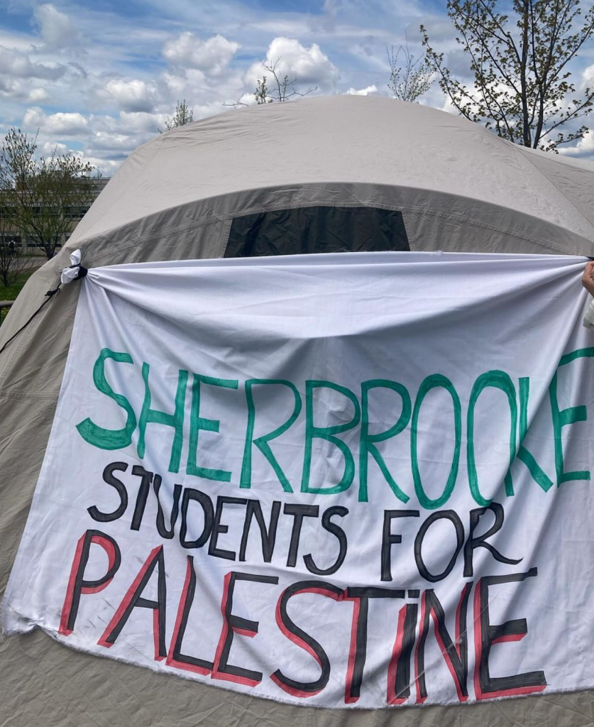 Pro-Palestinian encampment at Université de Sherbrooke