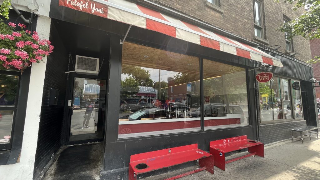 Falafel Yoni restaurant in Mile End on June 19, 2024. (Martin Daigle, CityNews Image)