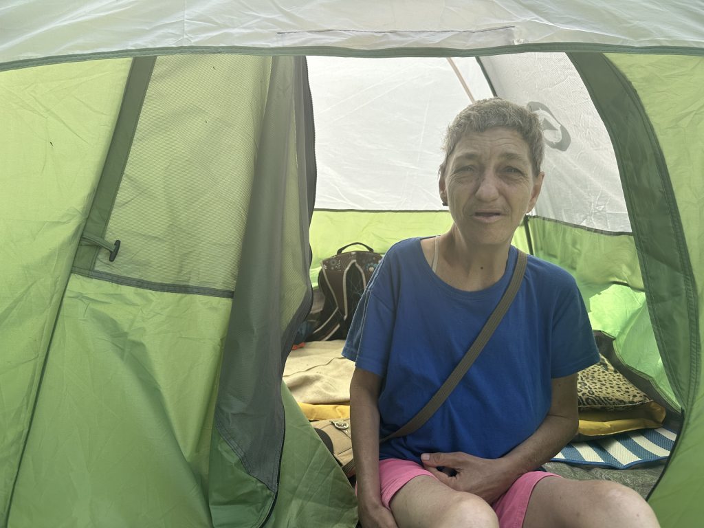 Sarah Ethier, lives in the "Refus Local" encampment (July 4, 2024)