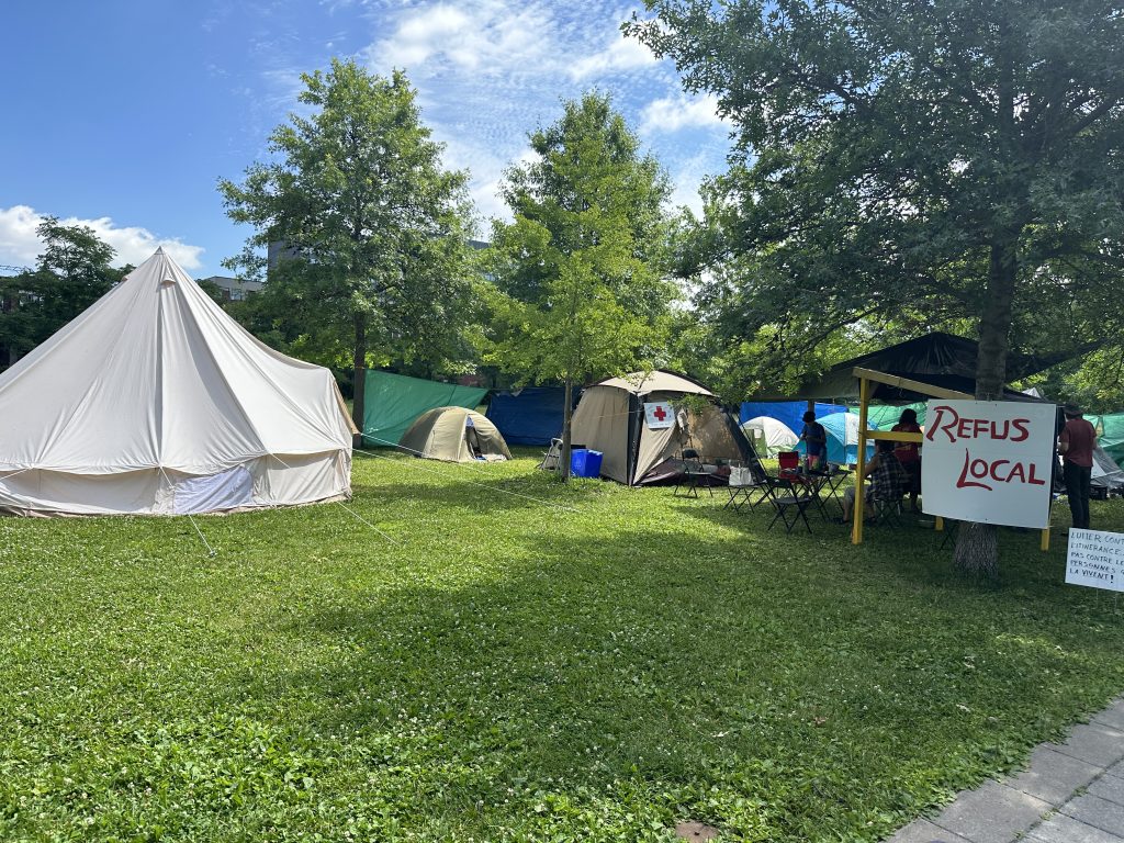 Montreal encampment protests against dismantling homeless camps