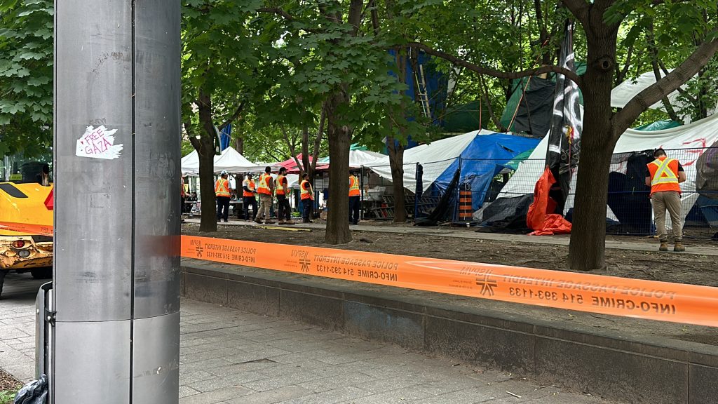 Montreal police move in to dismantle pro-Palestinian encampment at Square Victoria