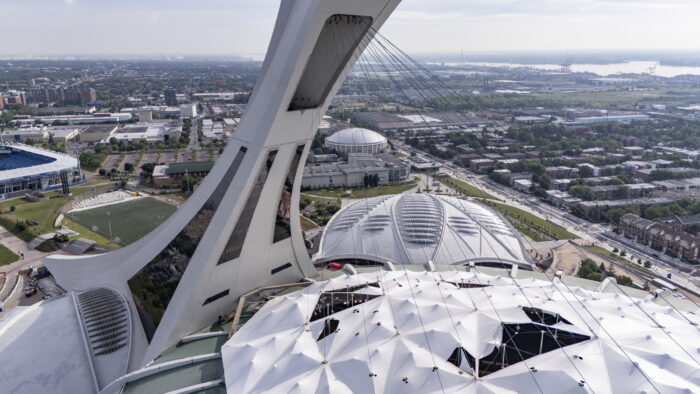 IN PHOTOS: Crews begin dismantling Montreal's Olympic Stadium roof