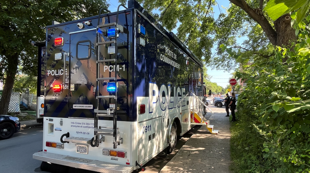 Montreal police command post