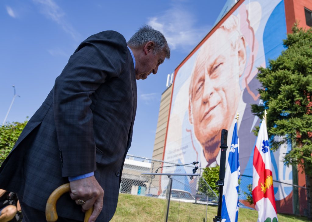 Rene Levesque Mural is seen