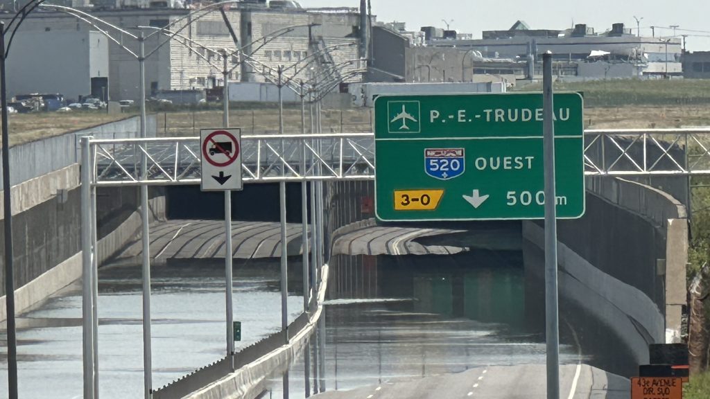 Highway 13, between the 40 and 520, at the Dorval tunnel in Montreal