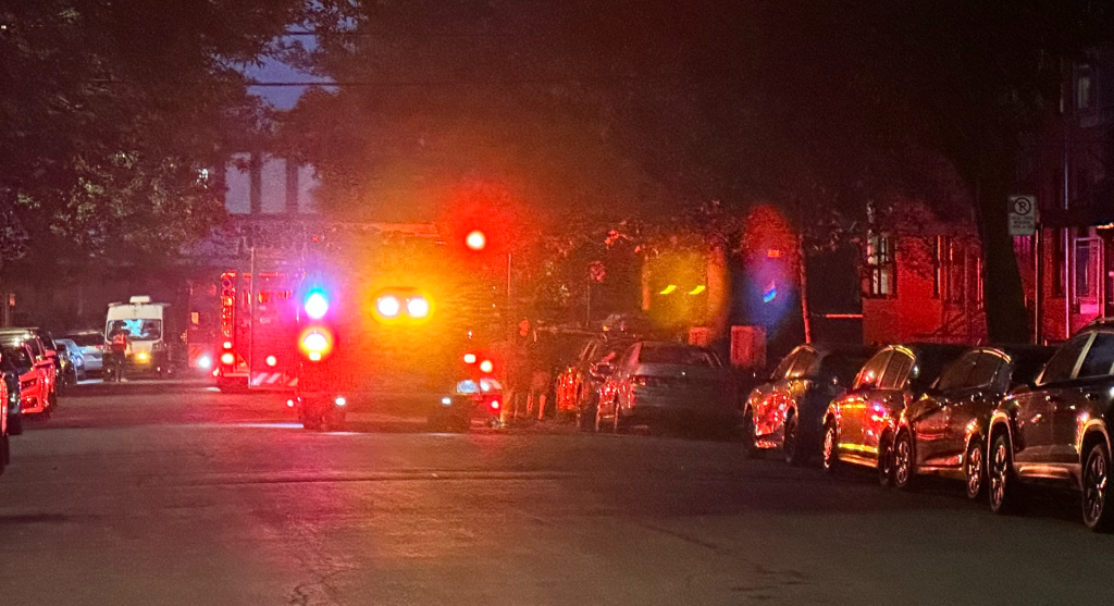 A building in Saint-Henri partially collapsed