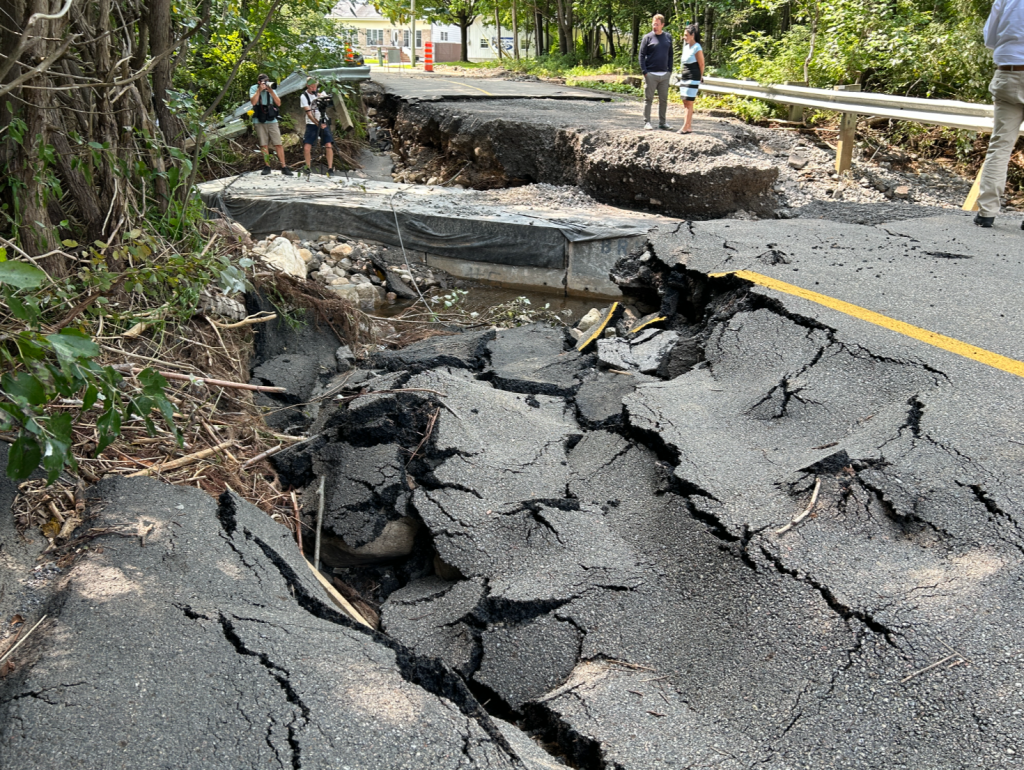 Saint-Francois Street ruined by storm debby